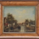 Ubekendt maler: Hollandsk landskab fra 1800-tallet.