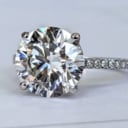 4.00 ct 14 kt white gold ring with lab-created diamonds, Size 55. IGI certified