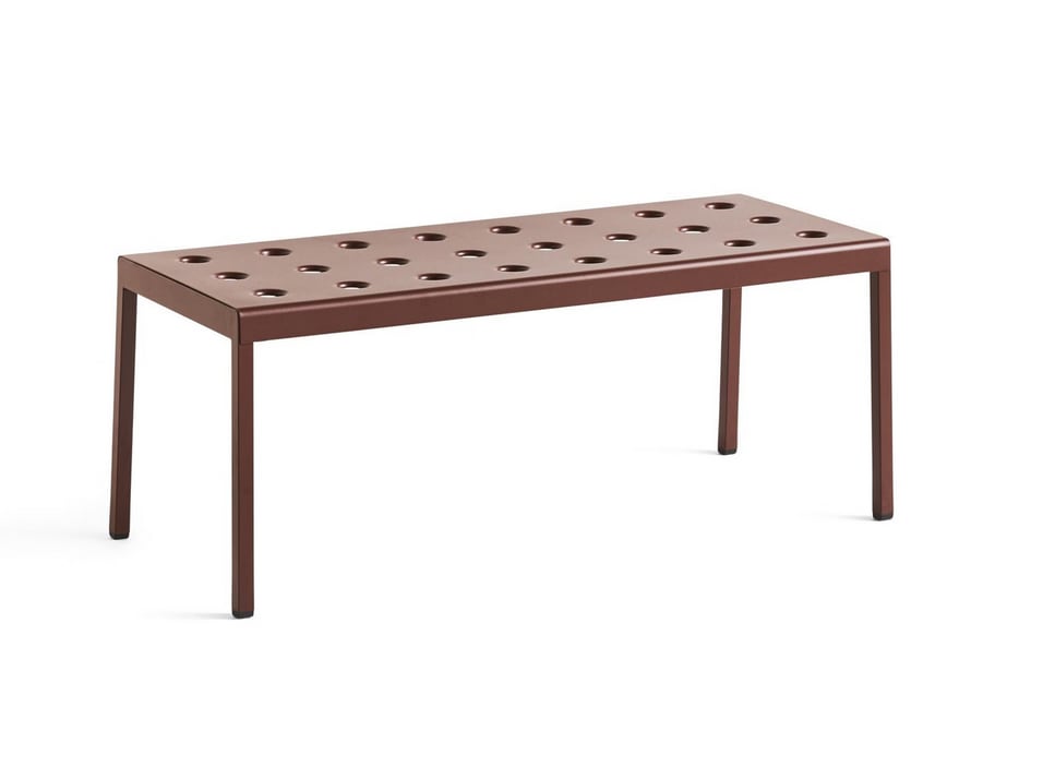 Ronan and Erwan Bouroullec for HAY. Outdoor lounge table, Iron Red, model Balcony.