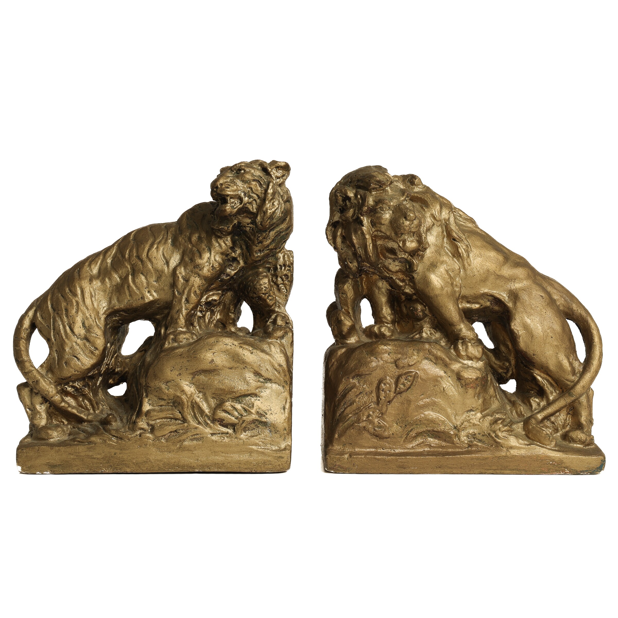 Gunder Persen (1828-1905), efter: Et par bogstøtter af bronzeret gips ...