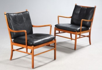 Ole Wanscher. Par armstole model Colonial Chairs, kirsebær (2)