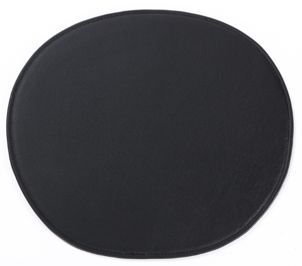 Cushions or seat cushions for Charles Eames chairs, model DSR, black leather. (6)