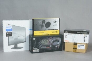 Gear4U Streaming Microphone; NM-CPU 100 Black; Q-riser 100 Monitor Stand; Havit Gaming KB675CM; Philips 243V7Q (5)