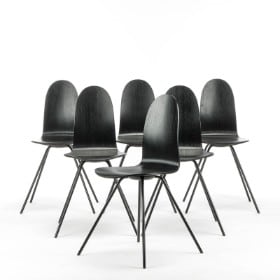 Arne Jacobsen. Seks stole 'Tungen', model 3102 (6)