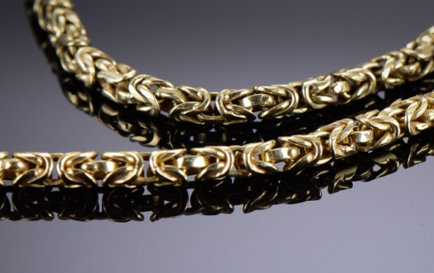 Kongekæde armbånd og halskæde af 14 kt (2)