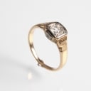 Solitaire ring of 14 kt. gold with diamond, approx. 0.40 ct.