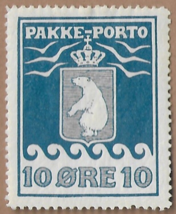 LOT 3. GREENLAND. 1910. Parcel Postage. Thiele. 10 Øre, blue. 2nd printing