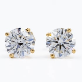 Par brillant ørestikker af 14 kt guld med Lab Grown diamanter på 1.41 ct. (2)