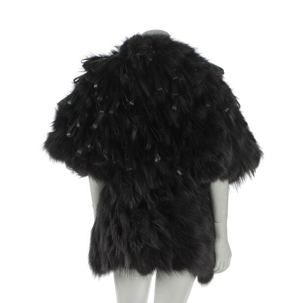 7216 - Kopenhagen Fur. Unique cardigan made of fox and fabric. size 32