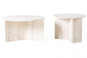 Living & more. Coffee tables - Model Luna - Travertine (2)