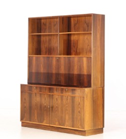 Chr. Rasmussen. Sideboard and bookcase of rosewood, 1960s (2)