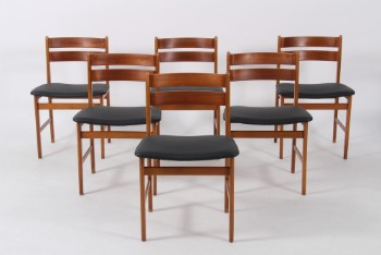 Boltinge Møbelfabrik. Seks stole af teak, 1960erne (6)